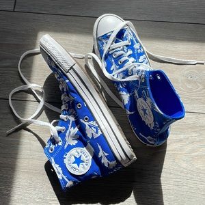 Blue & White Floral Converse